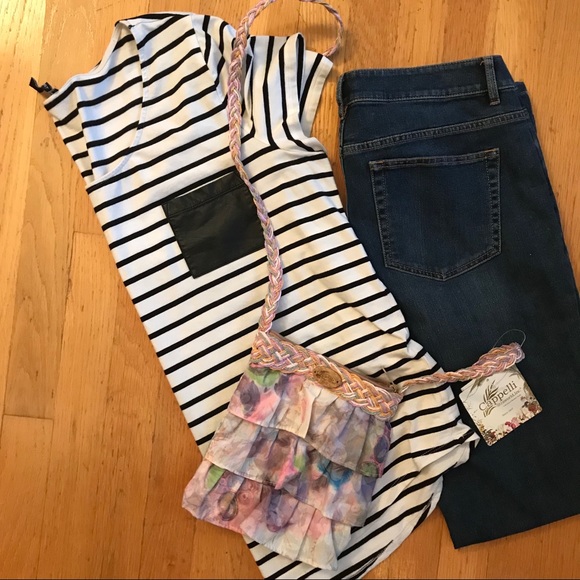 Chaus Sport Tops - Chaus Sport Striped Short Sleeve Top Size XL